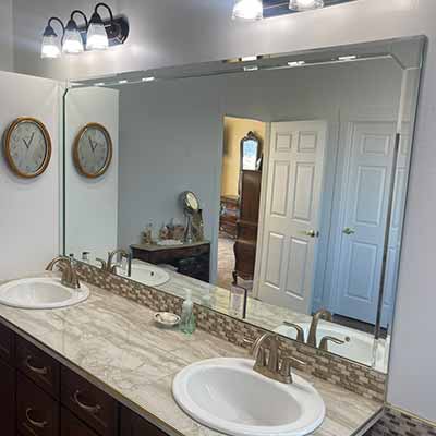frosted glass shower door